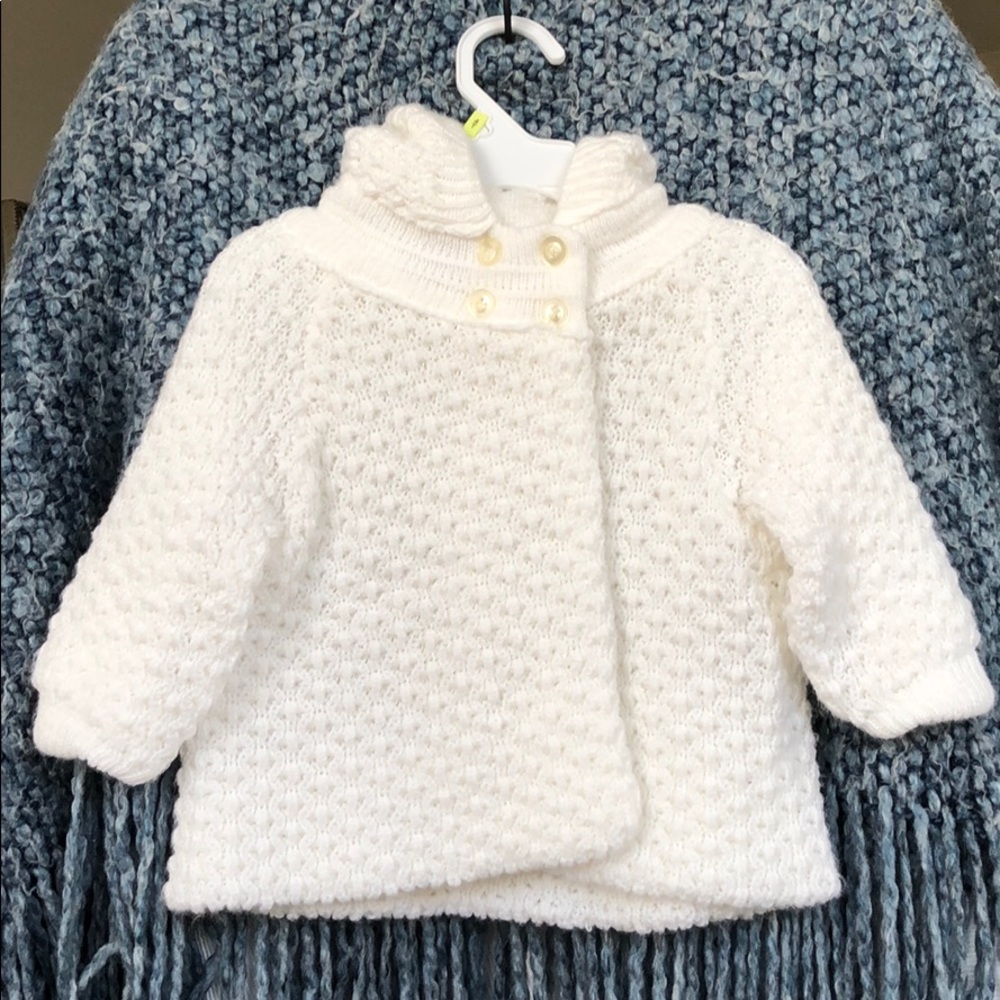 Hooded Sweater Jacket with buttons